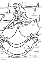 coloriage Cendrillon danse